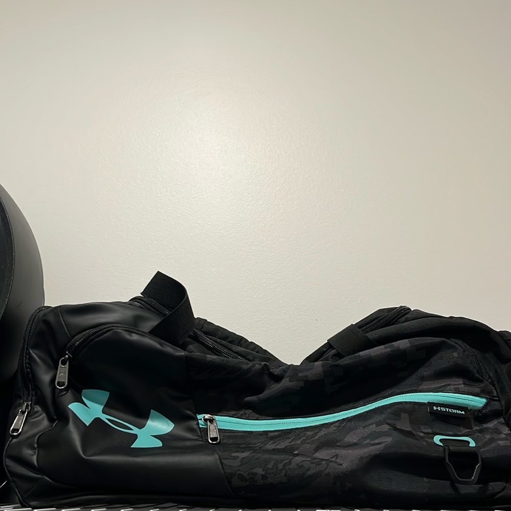 Under Armour gym bag.